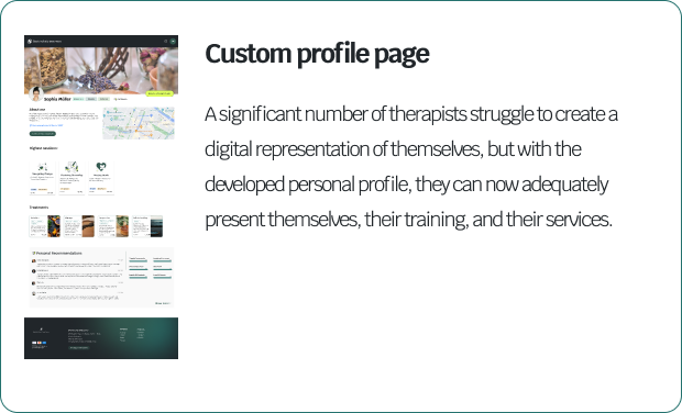 Custom profile page